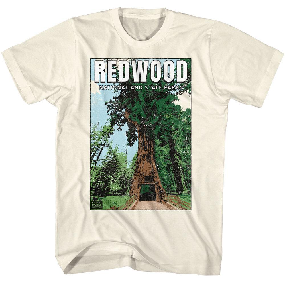 United States Redwood National Park California Road Through Tree Men T Shirt XXXL