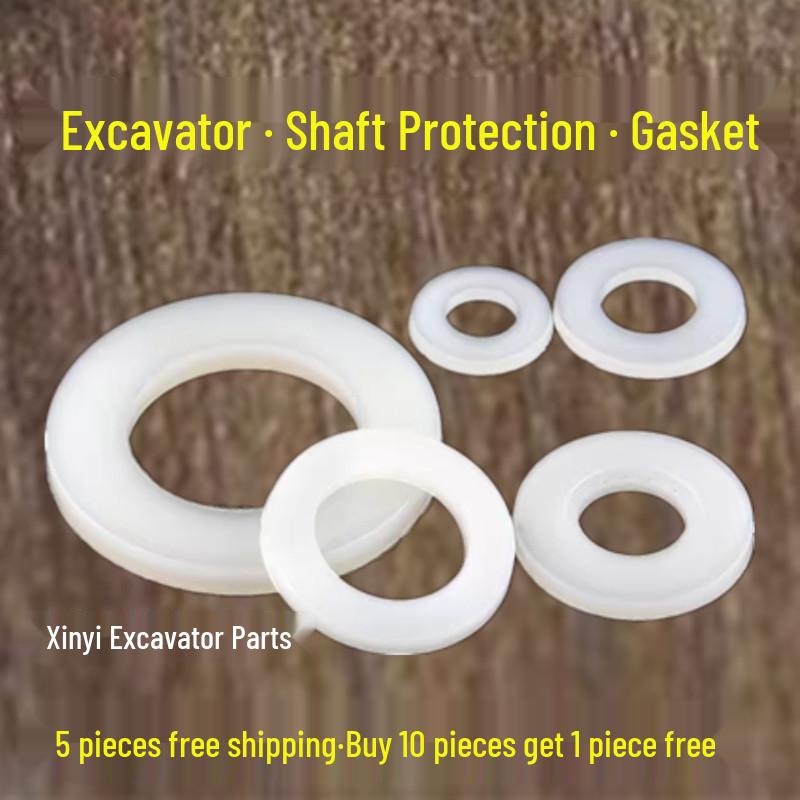 Sany 75 Excavator Nylon Washer - Thick, Wear-Resistant Hardened Plastic for Round Bucket Pin 60/135.