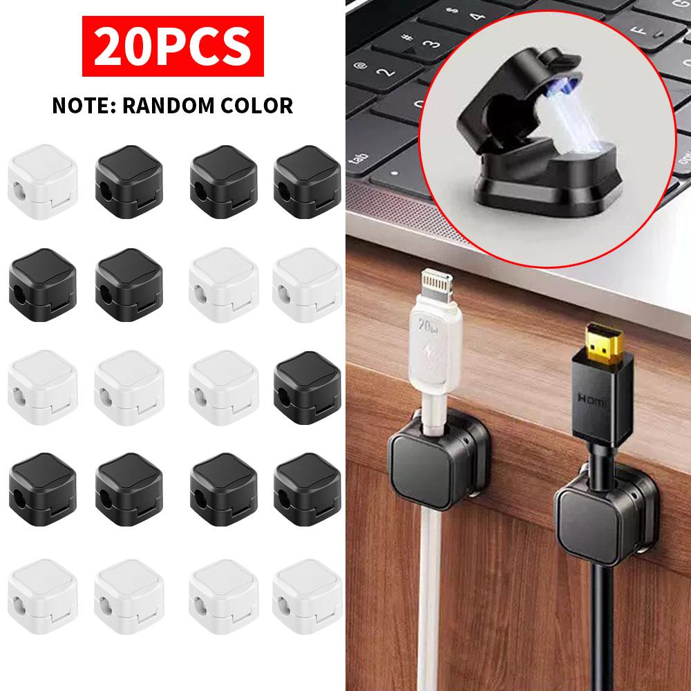 20PCS/10PCS/5PCS magnetic cable clamp cable organizer anti slip is a practical tool for fixing charging cables in offices, homes