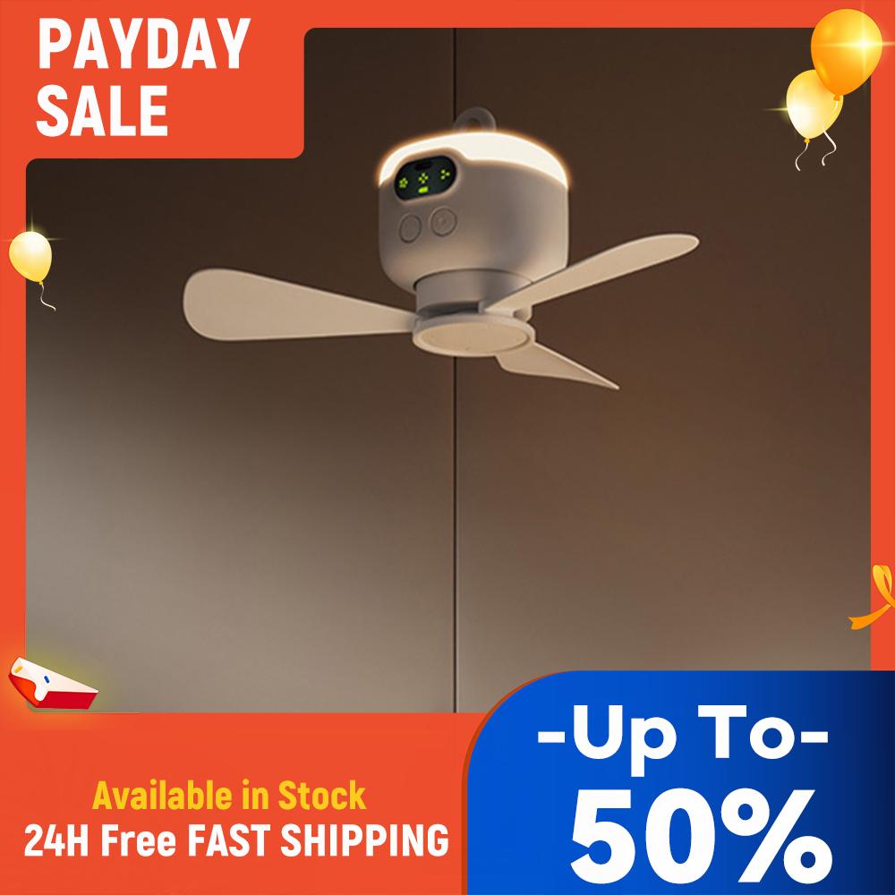 Portable Ceiling Fan Light Rechargeable Camping Fan with Remote Control Tent Fan for Outdoor Camping Dorm China Mainland