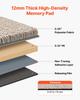 Carpet Tiles 457x457 Mm, 10 Pack Carpet Square Rug Detachable & Damage-free, Self Adhesive Home Floor Soft Plush Padded for 2.1 Coverage, Easy DIY for