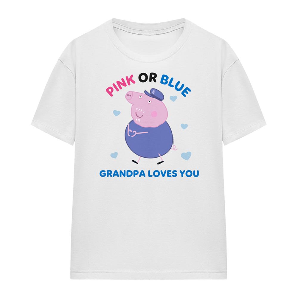 Peppa Pig Womens/Ladies Pink Or Blue Grandma Pig Loves You T-Shirt