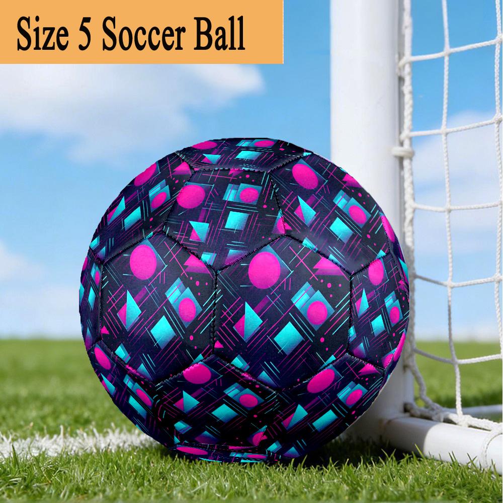 1PC Colorful Retro S Size 5 Soccer Balls, Anti-Slip, Outdoor Sport, a Unique Gift, Birthdays, Christmas gifts Valentine'S Day gifts A65