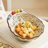 Large Capacity Shell Shape Fruit Plate Comfortable Grip Dessert Salad Bowl  for Living Room