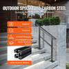 VEVOR Outdoor Handrail 74.8 kg Load Handrail Outdoor Stairs Aluminum Stair Handrail 91.4x88.9 cm Outdoor Stair Railing Transitional Range from 0 to