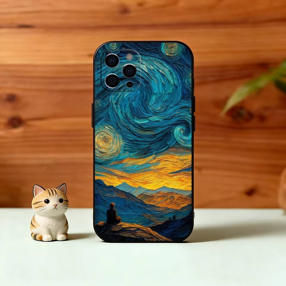 

T-Звездная Н-Ночь Чехол для Телефона Силиконовый Мягкий Для IPhone 17 16 15 14 13 12 11 X XR Plus Pro Max Plus iPhone15pro