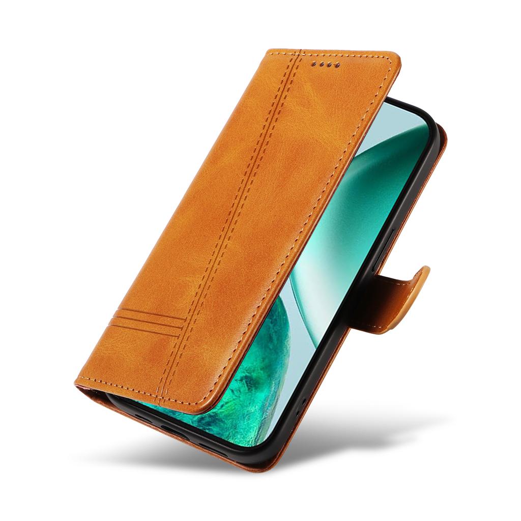 For Honor X8c 4G Wallet Case T-Shape Lines Leather Phone Cover Stand