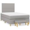 Maison Exclusive - Sommier à lattes de lit avec matelas Gris clair 120x200cm Tissu