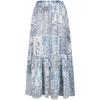 Jiu Zi·Anna Kou Women's Paisley Print Ramie Lyocell Long Skirt