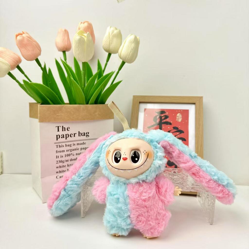 Vinylová bábika Bábika Veľké uši Látková s voňavými zrnkami Bábika prívesok na kľúče Sedí Párty Plyšák