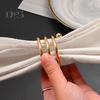 8 Pcs Napkin Rings Round Metal Napkin Holders Spring Design Reusable Napkin Rings for Table Settings Wedding Dinner Party