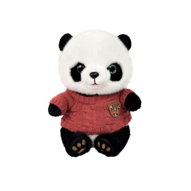 Simulated Dressing Giant Panda Doll Plush Toys Sichuan Travel Souvenirs Dolls 8 Inch Machine Grab Dolls