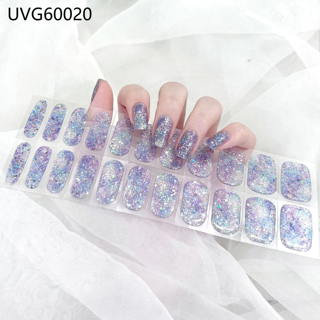 Transparent Nude UV Gel Nail Art Stickers: Semi-Cured, Semi-Baked Manicure Sheets