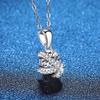D Color Moissanite Pendant Necklace Star Crown Clavicle Chain Women