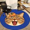 1 Stück Katze Tomate Büro Runder Teppich, Matte Geeignet Für Büro, Unter Bürostühlen Schlafzimmer Wohnzimmer Heimdekoration, Zimmerdeko