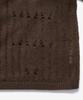 NOIRER FOR WOMAN Wool Damaged Boat Neck Knit Top (Brown)