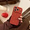 Retro Burgundy Bow Phone Case for iPhone 16, iPhone 17, iPhone 17 Pro Max
