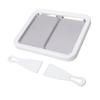 Rolled Ice Cream Maker 304 Stainless Steel Ice Cream Roll Tray with Dual Pan for Homemade DIY