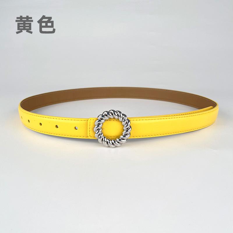 Leather Women'S Belt Cowhide Simple Match Casual Pants Jeans Decorative Women'S Belt