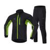 Ensemble veste et pantalon de cyclisme en polaire coupe-vent d'hiver pour hommes et femmes Vêtements de sport d'extérieur