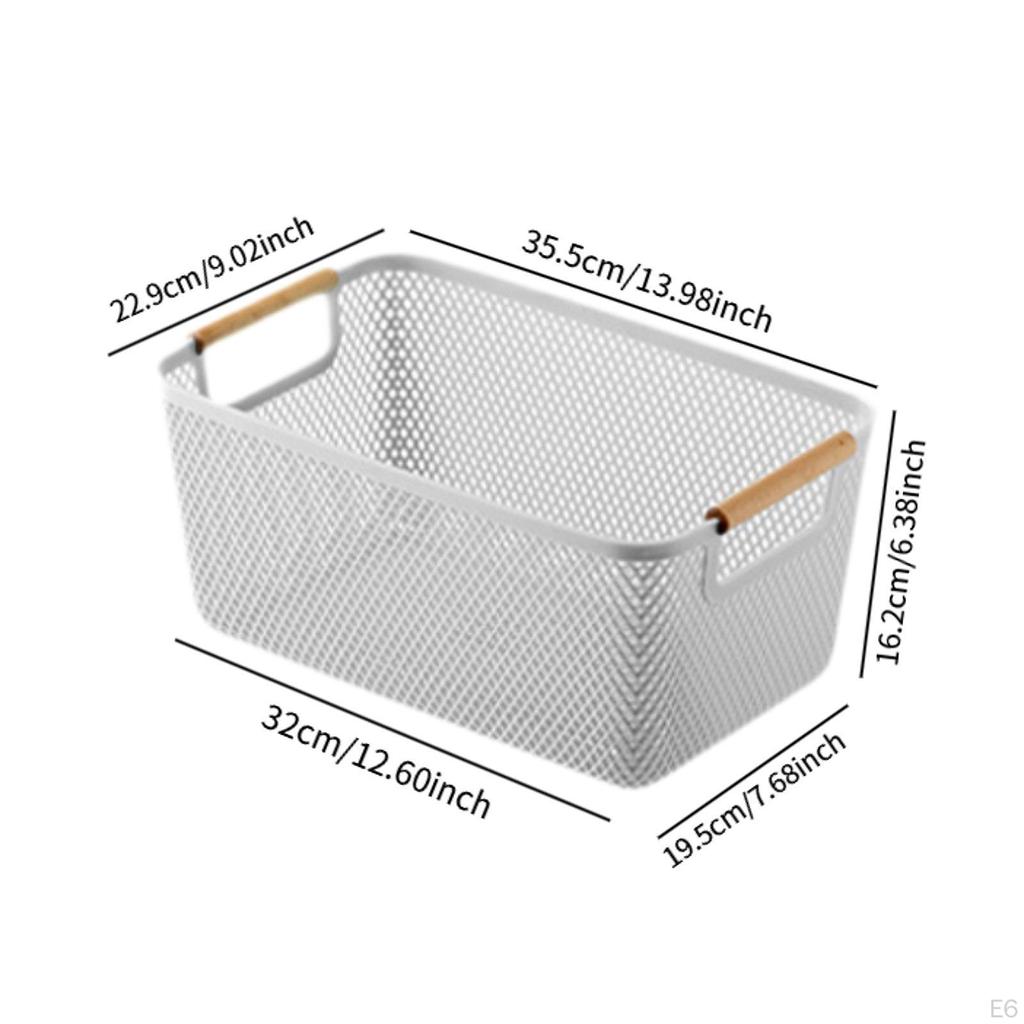 Hollow Storage Basket Sundries Multiuse Decoration Desktop Organizer Bin for Bathroom