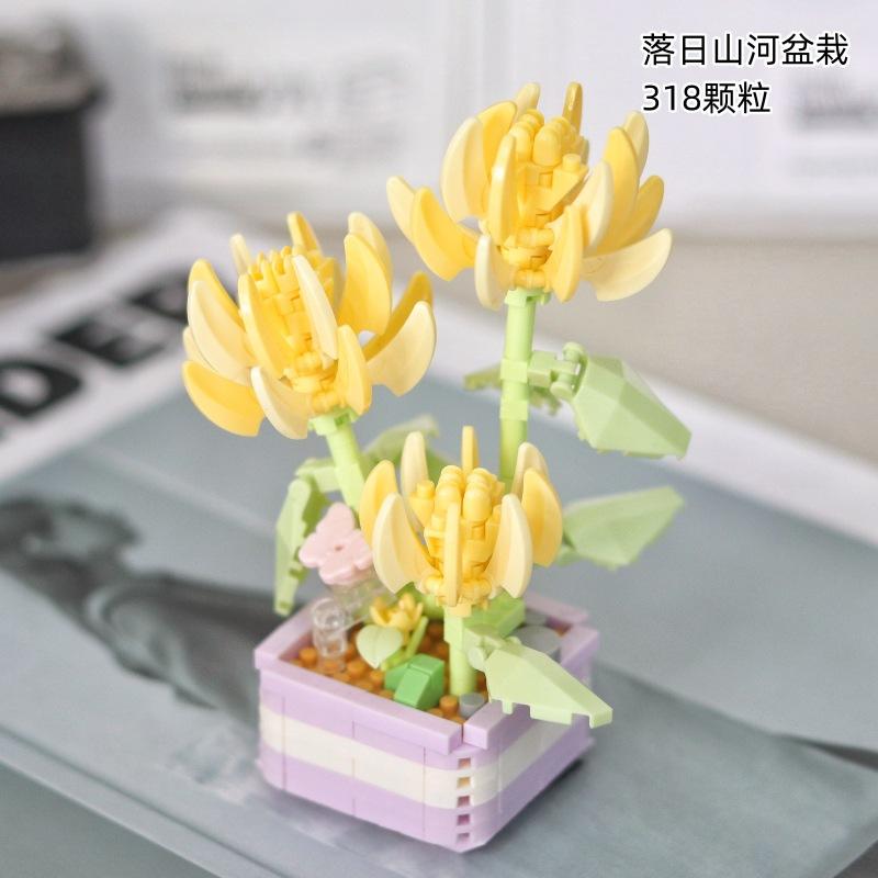 Flower Bouquet Mini Building Blocks Set Mini Blocks for Kids Girls 7 To 12 Years Old Bricks Educational Children Puzzle Game Toy