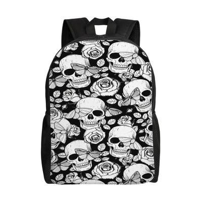 Graffiti Dunkelschädel Anime Rucksack Stilvolle Rucksäcke Unisex Camping Weiche Schultaschen Design Rucksack