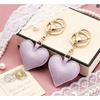 Custom Leather 3D Peach Heart Keychain Bag Pendant Love Hand Rope Personalized Couple Backpack Pendant Gift