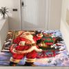 1pc Santa Claus Print Carpet Merry Christmas Kitchen A Living Room Rugs Entrance Rug Christmas Room Decor Home Decorate New Year