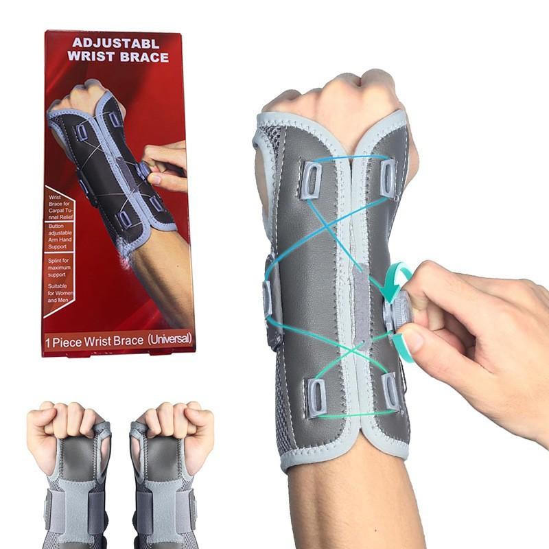 1Pcs Adjustable Knob Wrist Guard Removable Steel Plate Tendon Sheath Fixation Compression Protection Comfort Wrist Brace Unisex
