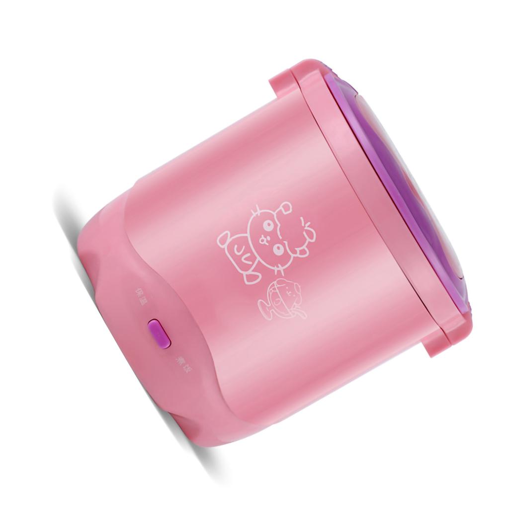 1.2L Mini Grain Cooker Portable Travel Rice Cooker Multi Cooker for Soups Stews Oatmeal Pink 1?60pcs