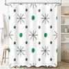 Trendy Green Dots Retro Shower Curtain Waterproof Home Decor Bathroom Decoration Customizable Size Available