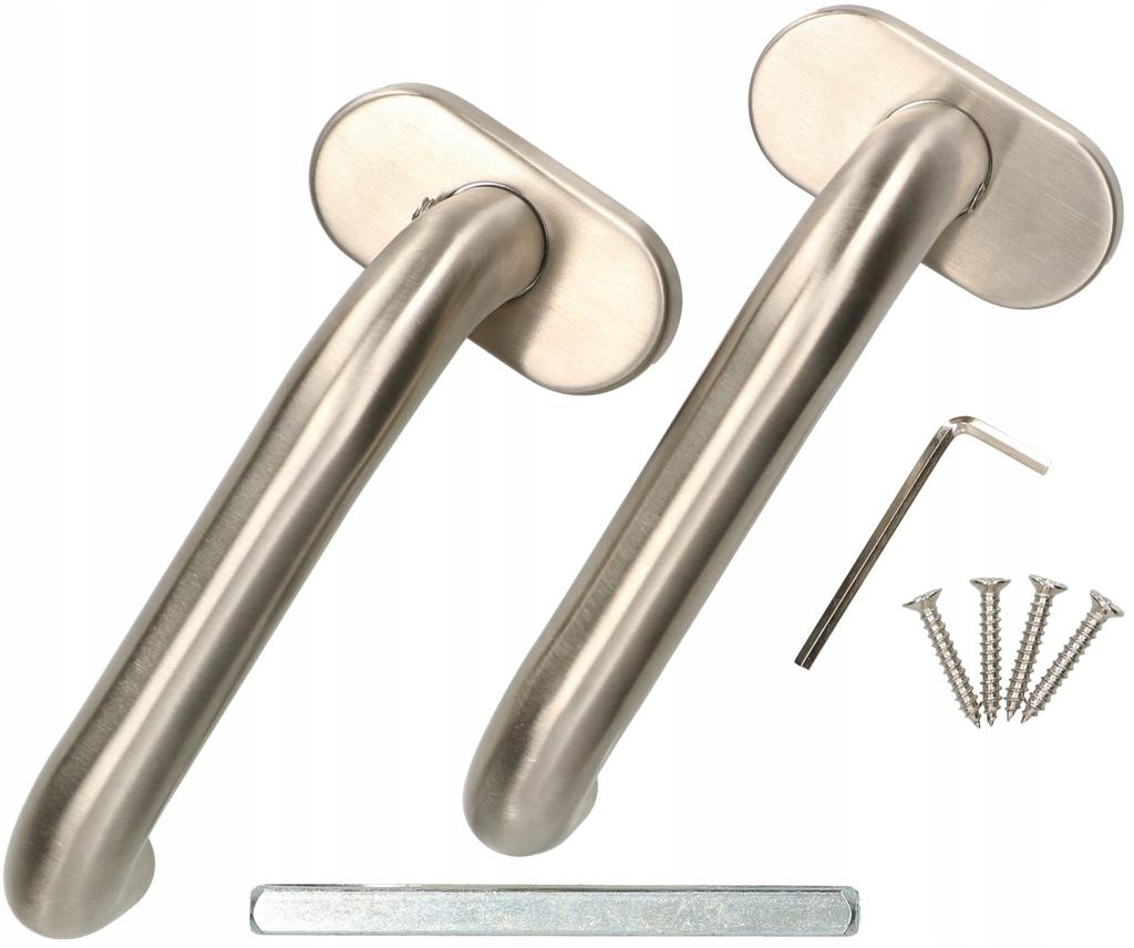 Stainless steel INOX handle "U" with safety plate OVAL