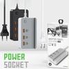 USB Type C Phone Charger Socket 35W 6 Ports Fast Charging Desktop Power Strip with Phone Holder for IPhone Samsung Xiaomi Huawei