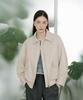Pinblack Semi-Overfit Leather Blouson Jumper Ivory