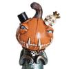 Halloween Pumpkin Doll Statue Horror Resin Pumpkin Skull Figurine for Home Office Table Shelf Mantel Decor