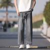 New American high street trendy brand straight loose pants American nine-point jeans black gray