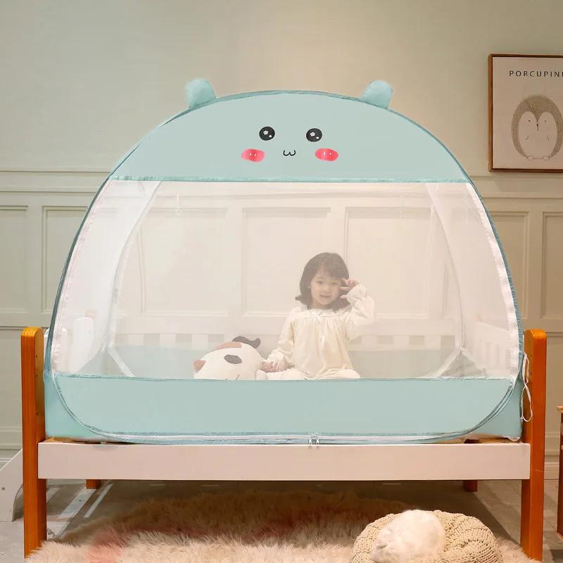 Baby Bed Mosquito Net Mongolian Yurt Children's Mosquito Net Cover Free Installation Bottom Foldable Mosquito Net Encrypted Yarn