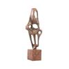 Sculpture with Marble Base Modern Metal Abstract Statue Minimalist for Bookshelf