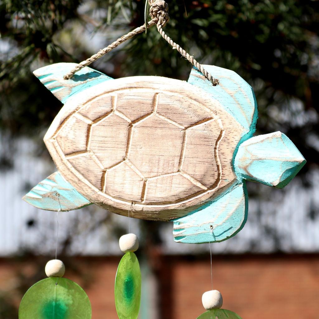 Turtle Carving Aqua and Copis Drop