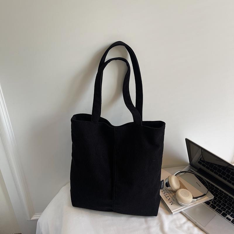 Large Capacity Tote Bag Women's Solid Color Shoulder Bag