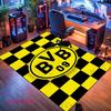 Borussia Dortmund Logo Teppich für Wohnzimmer Schlafzimmer Zuhause Sofadekoration, rutschfeste Bodenmatte für Kinder