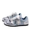 Women's Shoes Sweet Flower White Shoes 2024 Autumn New Campus Style French Cute Internet Celebrity De Xun Shoes