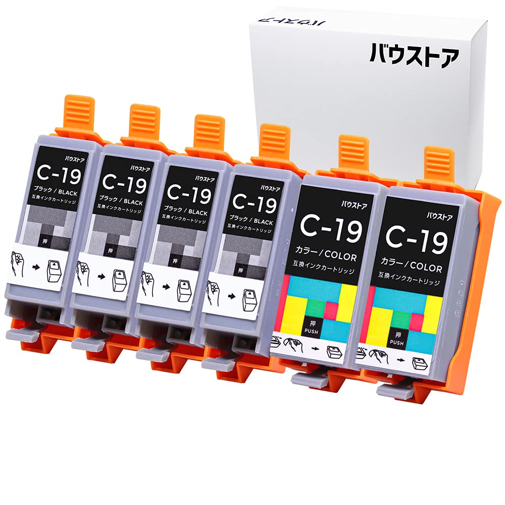 

Bowstore Compatible Ink Cartridges for Canon Black 2 BCI-19 (6-Pack) (4 Black, Color)