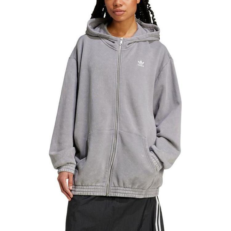adidas Originals Säuregewaschene Jacken & Mäntel Damen Grau IY8039