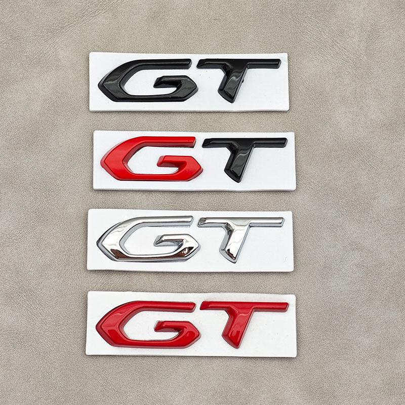 3D Metal GT Logo GT Line Badge Car Rear Trunk Sticker Emblem For Peugeot 308 407 106 205 206 208 108 406 408 306 Accessories