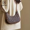 AOKANG Damen Retro Halbmond Crossbody Umhängetasche
