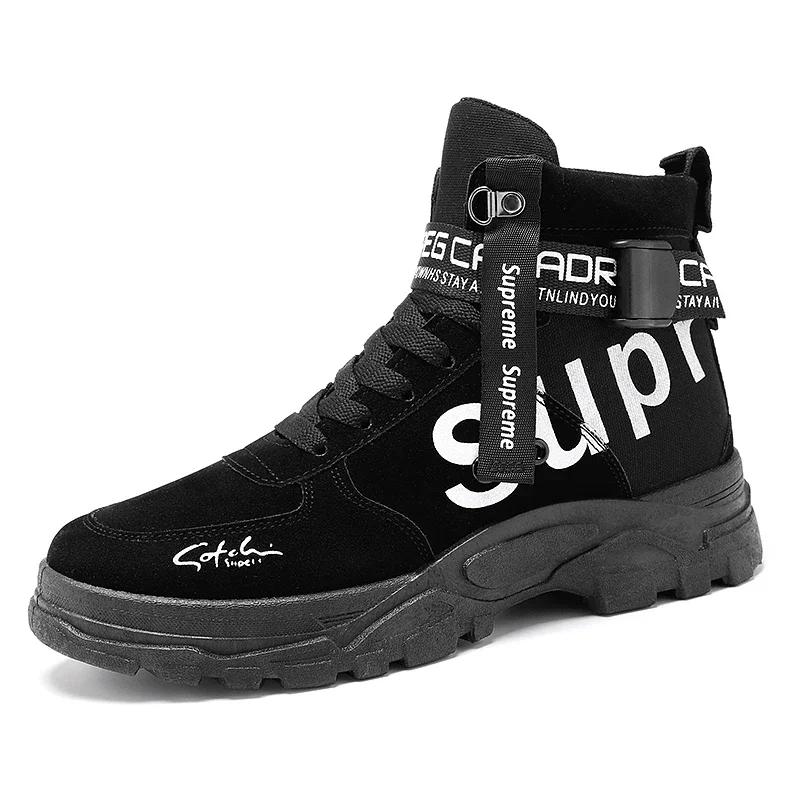 Motorcycle Boots Casual Shoes Non-Slip Outdoor Fashion Hiking Shoes Men Boots High-top Hunting Botas Motociclista