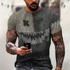Halloween T Shirt Men's Casual Round Neck Blood Splatter Pattern Tops Horror Bloody Printed Short Sleeve Tops