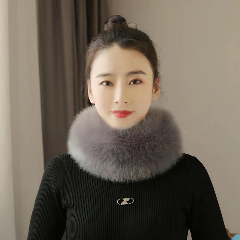 Celebrity Winter Fur Collar Scarf: Versatile Neck Warmer for Men & Women